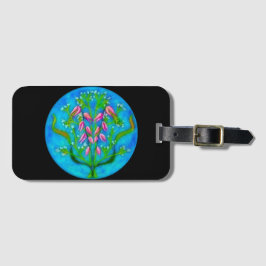 Etiqueta De Bagagem Pintura Acrílica de Flores de Praia