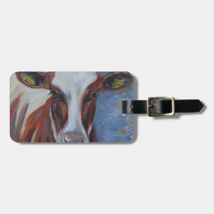 Etiqueta De Bagagem Pintura da vaca, decoração da vaca, arte da vaca,