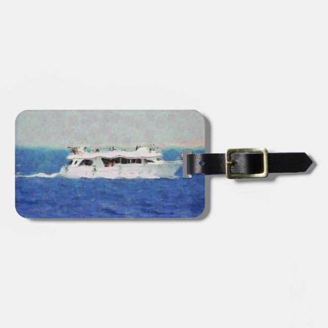Etiqueta De Bagagem Pintura de barcos (Frente Horizontal)