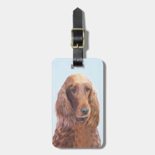 Etiqueta De Bagagem Pintura de Cachorro Irlandês - Arte de Cachorro O