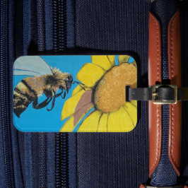 Etiqueta De Bagagem Pintura de dança de jardim em um