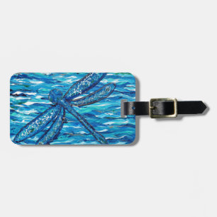 Etiqueta De Bagagem Pintura de Dragonfly Azul