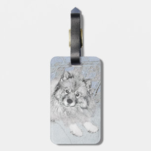 Etiqueta De Bagagem Pintura de Keeshond Beth - Arte de Cachorro Origin