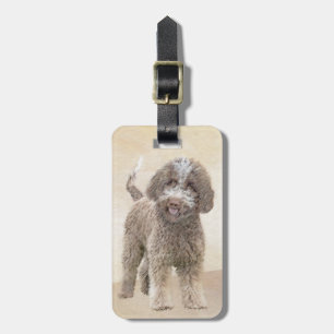 Etiqueta De Bagagem Pintura de Lagotto Romagnolo - Arte de Cachorro Or
