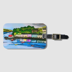 Etiqueta De Bagagem Pintura de Portree Isle of Skye Scotland