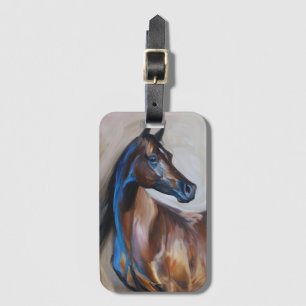 Etiqueta De Bagagem Pintura do cavalo árabe