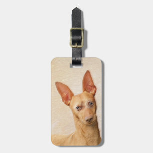 Etiqueta De Bagagem Pintura do Cirneco dell’Etna - Arte do Cachorro Or