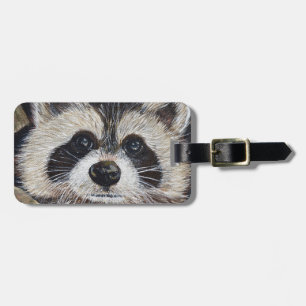 Etiqueta De Bagagem Pintura do Raccoon