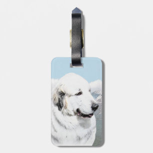 Etiqueta De Bagagem Pintura dos Pirenéus Excelentes - Arte de Cão Or