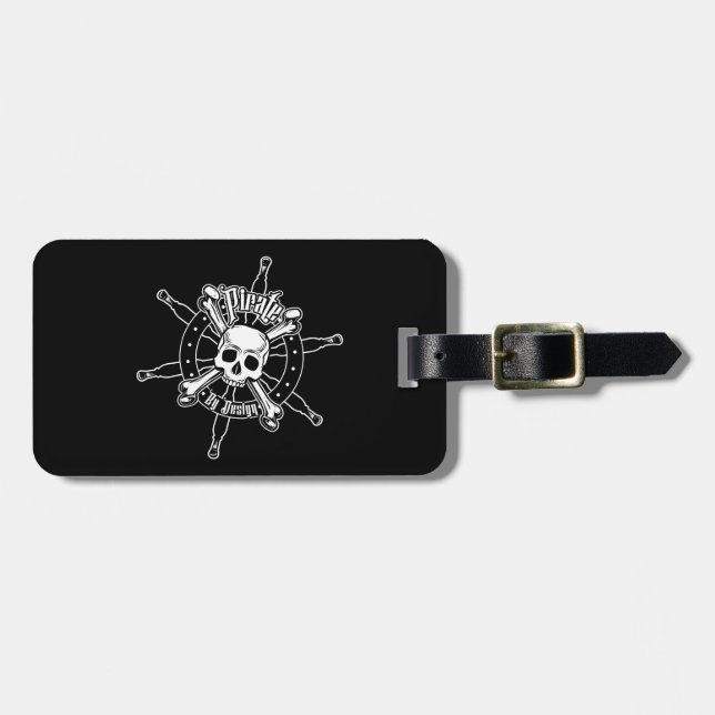 Etiqueta de Bagagem Pirata (Frente Horizontal)