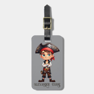 Etiqueta De Bagagem Pirata Menino Fofo Personalizar