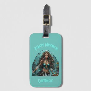 Etiqueta De Bagagem Pirata - Sereia Lady Thunder_Cove