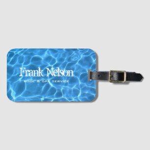 Etiqueta De Bagagem Piscina Azul Aqua