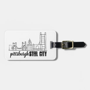 Etiqueta De Bagagem Pittsburgh Skyline