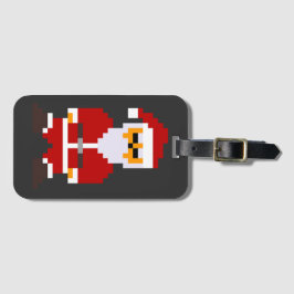 Etiqueta De Bagagem Pixel Pose Papai Noel