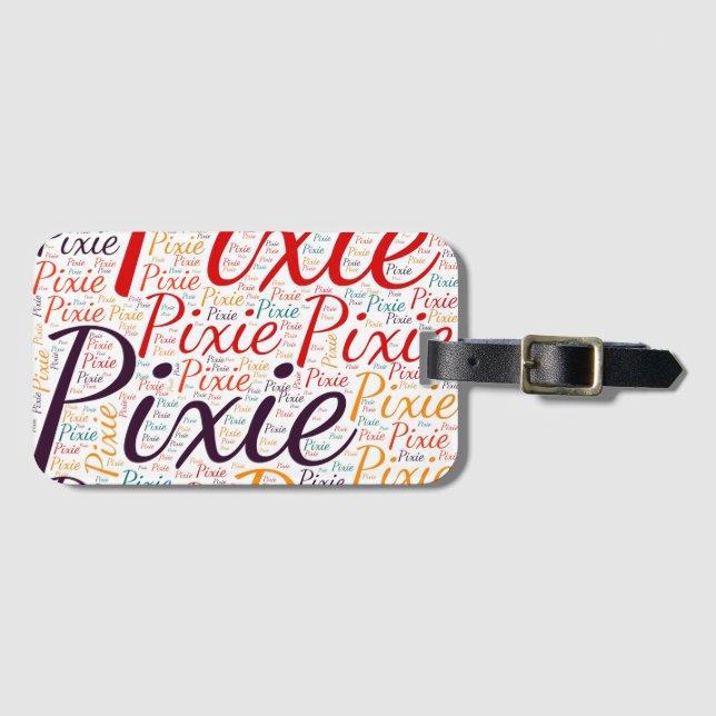 Etiqueta De Bagagem Pixie (Frente Horizontal)