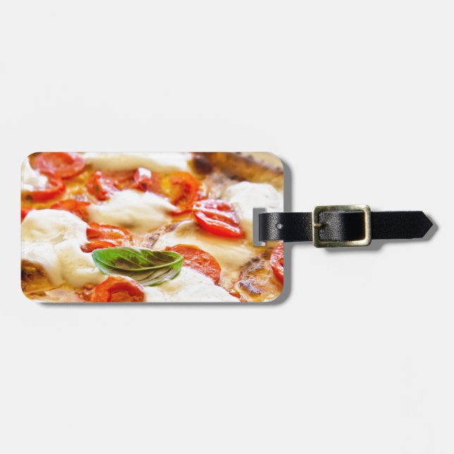 Etiqueta De Bagagem Pizza Margherita (Frente Horizontal)