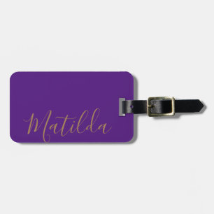 Etiqueta De Bagagem Placa de bagagem cor dourada simples personalizada