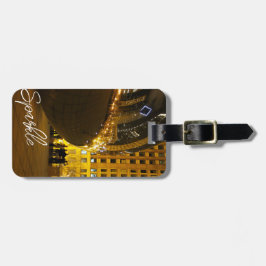 Etiqueta De Bagagem Placa de fotografia de Natal Sparkle