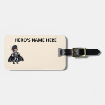 Placa de Identificação Personalizada de Super-Heró