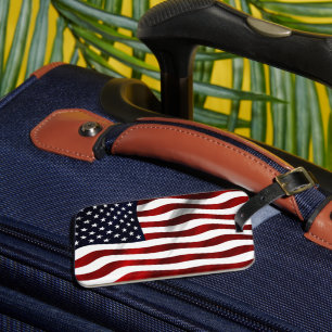 Etiqueta De Bagagem Placa de licença da bandeira americana