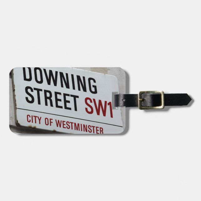 Etiqueta De Bagagem Placa Downing Street (Frente Horizontal)