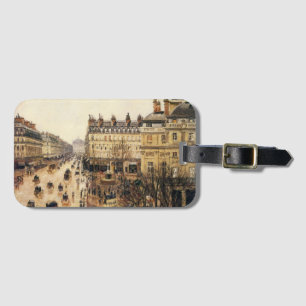 Etiqueta De Bagagem Place du Théâtre Français, Paris Chuva de Pissarro