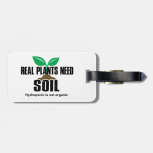 Etiqueta De Bagagem Plantas Reais Necessitam De Hidroponia Do Solo Não