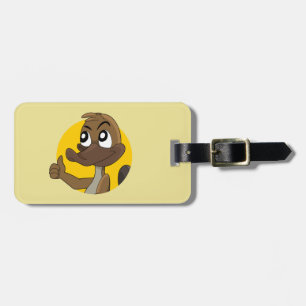 Etiqueta De Bagagem Platypus dando polegares na bagagem de desenho ani