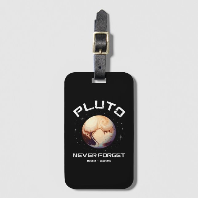 Etiqueta De Bagagem Plutão Nunca Esqueça (Frente Vertical)