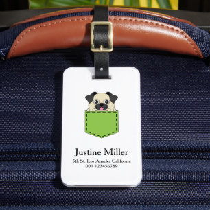 Etiqueta De Bagagem Pocket Pet Dog Personalize