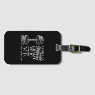 Etiqueta De Bagagem Pode Fazer Tudo O Que Há Com A Bíblia Cristã Gym