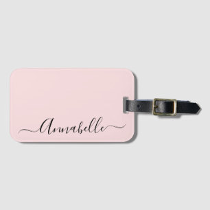 Etiqueta De Bagagem Poeira de Rosa Personalizado Nome