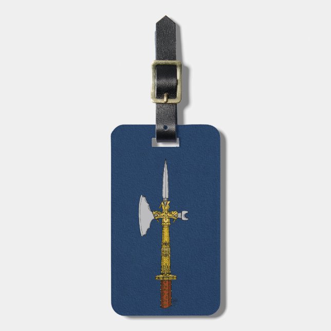 Etiqueta De Bagagem Poleaxe de Edward IV (Frente Vertical)