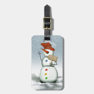 Etiqueta De Bagagem Polo Norte Snowman