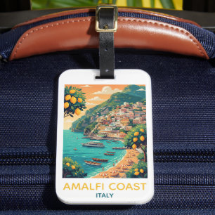 Etiqueta De Bagagem Pomar de limoeiros da Costa Amalfitana vintage Itá