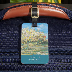 Etiqueta De Bagagem Pomar no Flor Vincent van Gogh