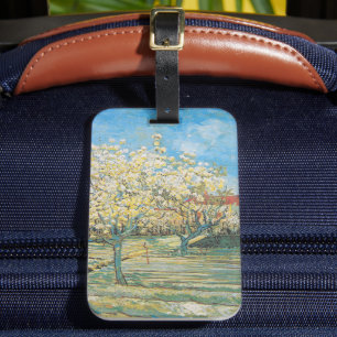 Etiqueta De Bagagem Pomar no Flor   Vincent van Gogh