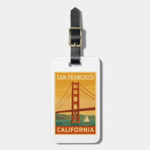 Etiqueta De Bagagem Ponte Golden Gate Retro – São Francisco