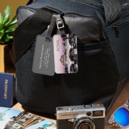 Etiqueta De Bagagem Ponte Sunset de Castel Sant'Angelo, Itália, Roma