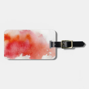 Etiqueta De Bagagem Ponto vermelho, pintado mão abstrato da aguarela