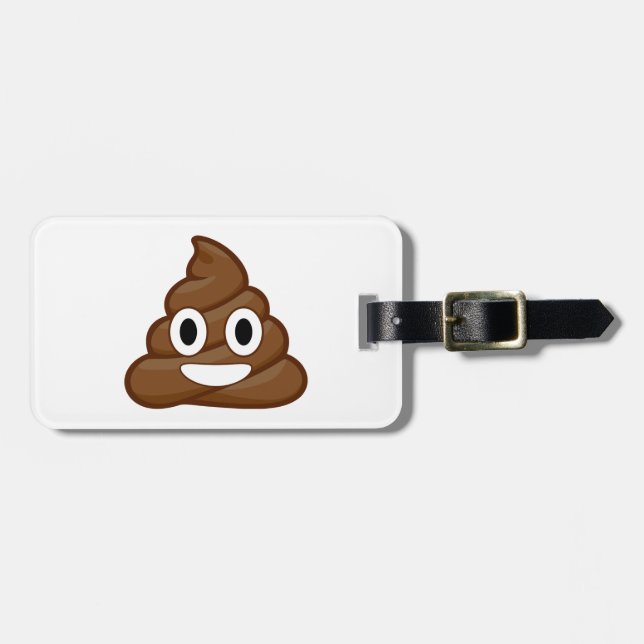 Etiqueta De Bagagem poop emoji (Frente Horizontal)