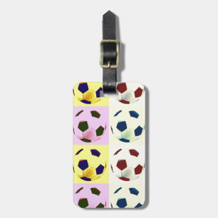Etiqueta De Bagagem Pop Art Soccer Balls Viagem Bag