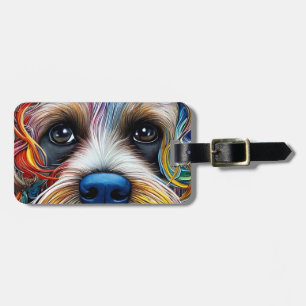 Etiqueta De Bagagem Pop Art Terrier bonito