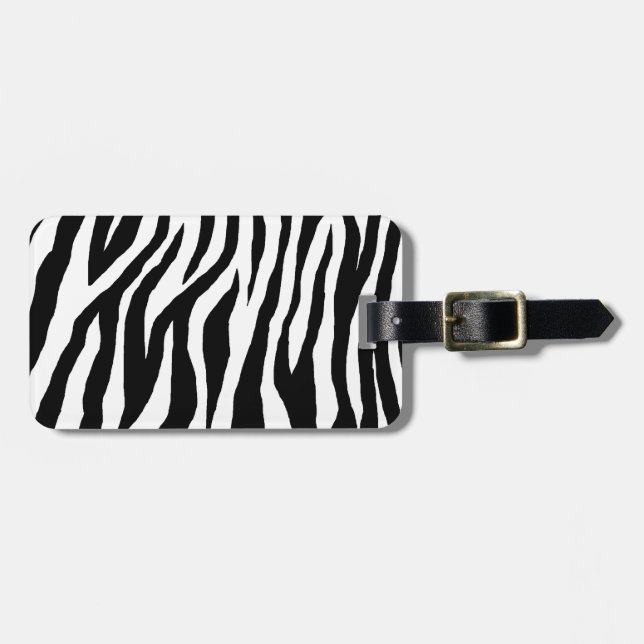 Etiqueta De Bagagem Pop Zebra (Frente Horizontal)