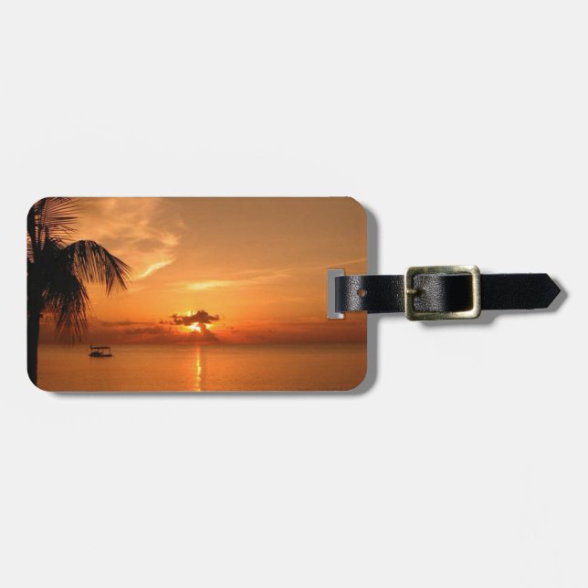 Etiqueta De Bagagem Pôr do Sol de Verão (Frente Horizontal)
