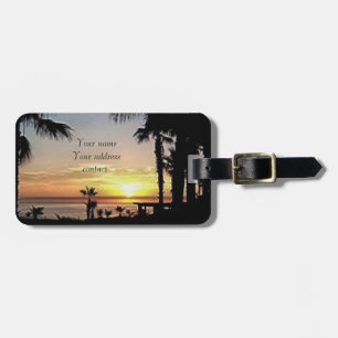 Etiqueta De Bagagem pôr do sol em cabo