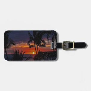 Etiqueta De Bagagem Por do sol havaiano