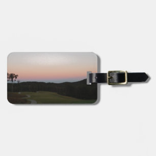 Etiqueta De Bagagem Pôr do sol no campo de golfe no lago Arrohead