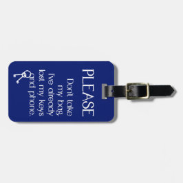 Etiqueta De Bagagem Por favor, não pegue minha mala!